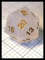 Dice : Dice - 20D - Koplow Jumbo White Translucent - Gen Con Aug 2014